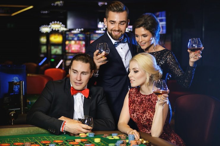 nusabet188 Infinite Blackjack live dealer studio showing multiple player positions and real-time card dealing