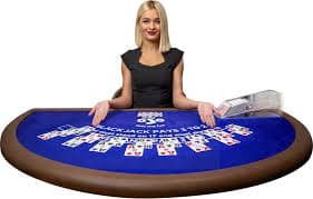 Mobile and desktop screens showing live blackjack table interface at nusabet188 with betting panel and dealer